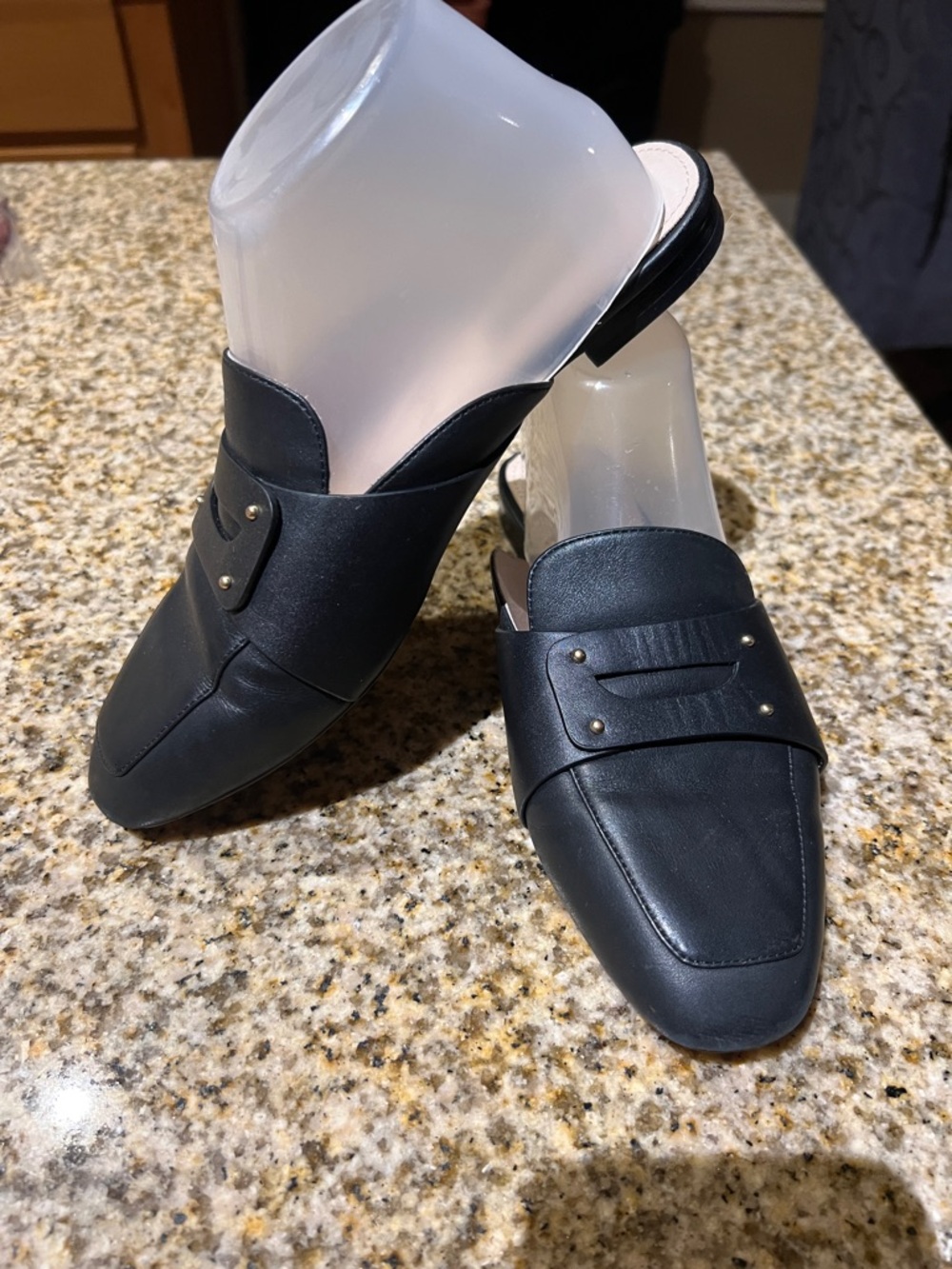 Women’s Black Slip-On Loafer Mules